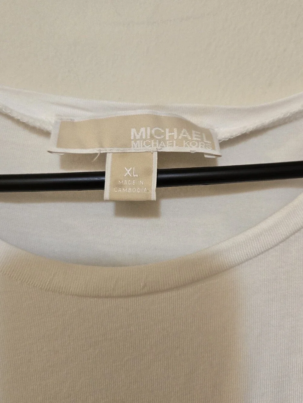 Michael Kors White Layered Chiffon Hem Tank Top Size XL